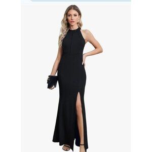 Wear Classic Women's Formal Dress Bodycon Mermaid Long Wedding Black Size Large